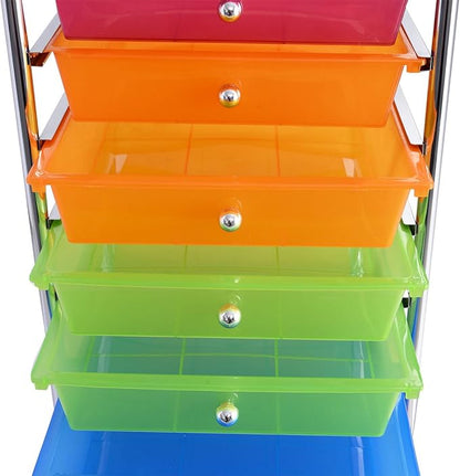 Giantex 10 Drawer Rolling Storage Cart Scrapbook Paper Office School Organizer (Multicolor)