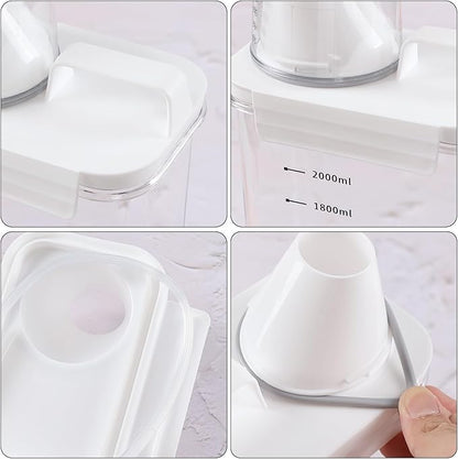 3 Packs Plastic Liquid Laundry Detergent Dispenser, 78 Oz Laundry Detergent Dispenser for Fabric Softener, Bleach, Powder, Beads