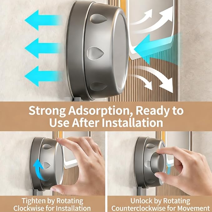 Triangle Suction Cup Shower Caddy, Corner Shower Shelves No Drilling, Aluminum Upgrade Suction Cup Shower Organizer with Towel Bar & Hooks, Heavy-Duty Strong Hold (Black, 3pcs)