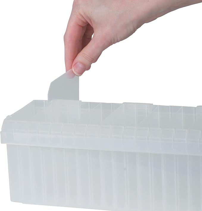 Craft Mates Bead Organizer and Plastic Storage Containers for Crafts, Buttons, Pins and More, 18 Removable Compartments, BPA Free