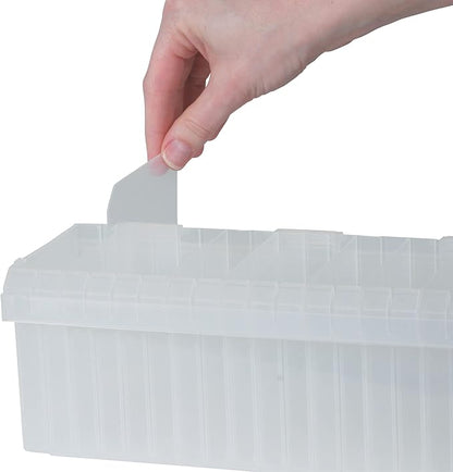 Craft Mates Bead Organizer and Plastic Storage Containers for Crafts, Buttons, Pins and More, 18 Removable Compartments, BPA Free