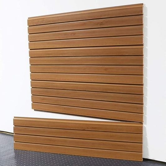 Standard Duty 4' ft. Slatwall Panels (Set of 4 Panels, Covers 16 sq. ft.) (Rustic Cedar)