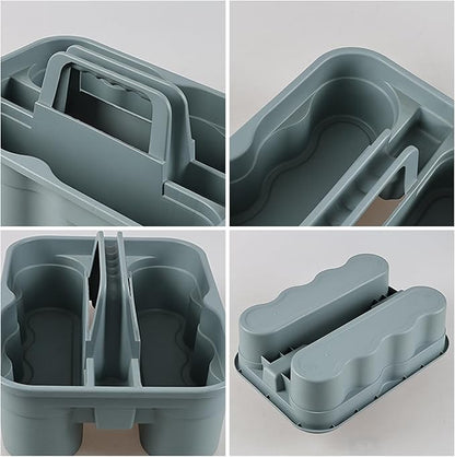 Parlynies All-Purpose Cleaning Caddy, Cleaning Tool Organizer with Handle Portable Shower Caddy Basket, Grey, 6 Pack
