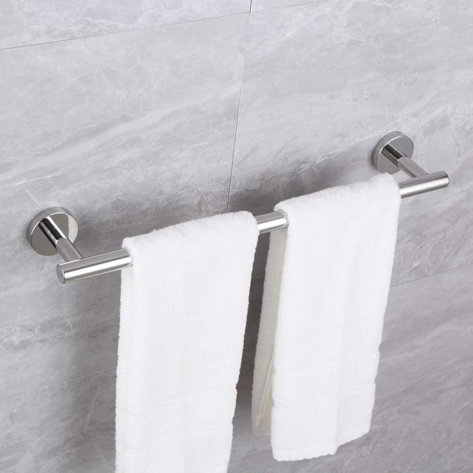 SUS 304 Stainless Steel Towel Bar 18-Inch Towel Rack Wall Mounted Towel Rail Towel Rod for Bathroom Modern Style Polished Finish