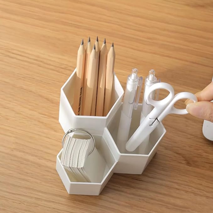 Pencil Holder for Desk Pens Cup Pencil Organizer Cute Desk Accessories Desktop Supplies for Office/School/Home (White)