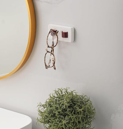 KELEQUI ZAP Wall Mount Eye Glasses Holder Spectacle Eyeglass Hanger Hanging Eyeglasses Holder for Desk Wood Sunglass Organizer Hanging Sunglasses Holder Wall Nerdy Gifts for Men Women