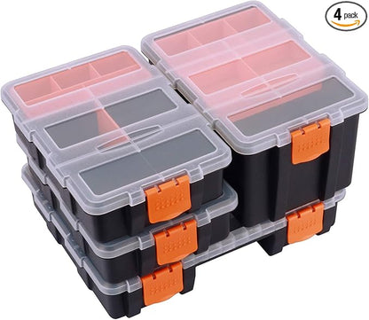 Makitoyo MP009 Hardware & Parts Organizers Versatile and Durable Storage Toolbox, 4PCS Set