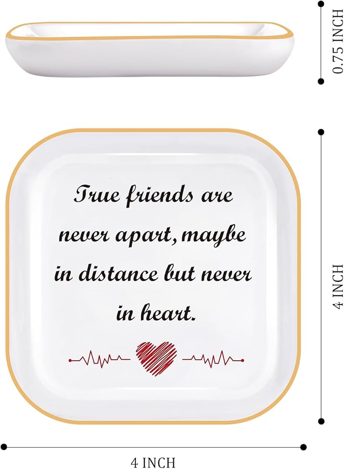 PUDDING CABIN Birthday Gifts for Women True Friends are Never Apart- Long Distance Friendship Gift, Friends Moving Away Gifts