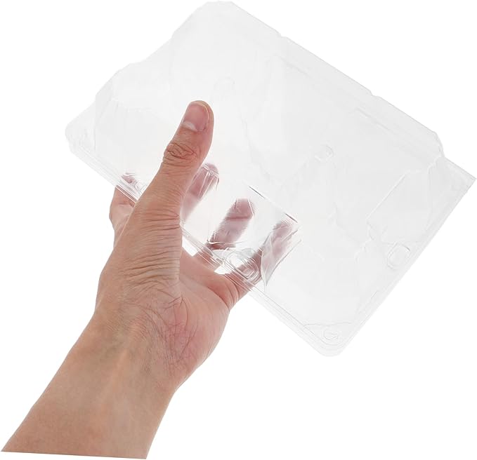 6pcs Goose Egg Packaging Box Egg Storage Bin Half Dozen Cartons Easter Cartons Fresh s Pulp Container Pulp Flat Refrigerator Organizer Pvc Transparent