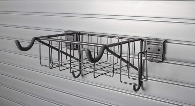 HandIWall Sports Accessory Kit with Locking Bracket Hooks for Slatwall Panel Organization