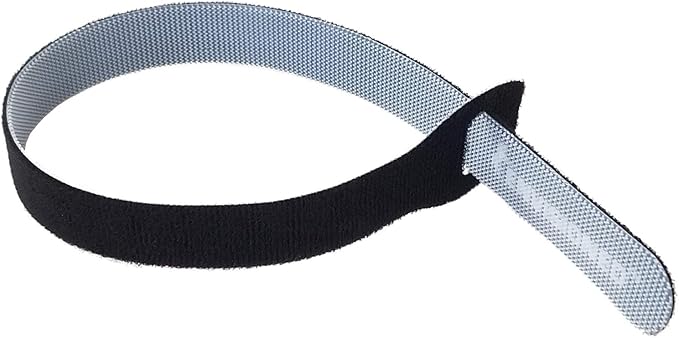 Reusable Cable Ties Large and Strong Gripping Jumbo Size 3/4" x 16" for Large Bundles of Cables - 10 Pack (Black)