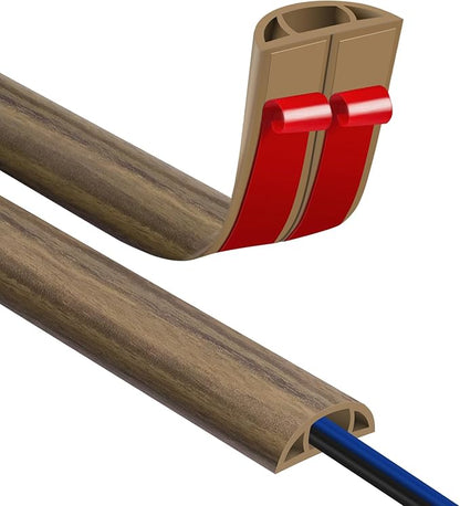 Floor Cord Covers for Wires 10FT Cable Hider Wire Cover Self Adhesive Cord Hider Floor for Offices, Homes, Workshops, Warehouses Cable Cavity 0.39" W x 0.27" H