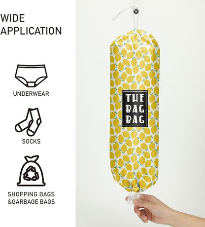 Lemon Plastic Bag Holder and Organizer - Summer Gifts for Grocery Storage, Home Farmhouse Closet Kitchen Decor, Gifts for Women Men