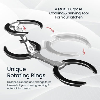 Trivae Pot Lid Holder – 4-in-1 Pot Lid Holder While Cooking, Pan Lid Holder, Trivet & Cake Stand – Versatile Kitchen Tool for Hot Pots, Serving & Display – Space-Saving, Heat-Resistant Stand