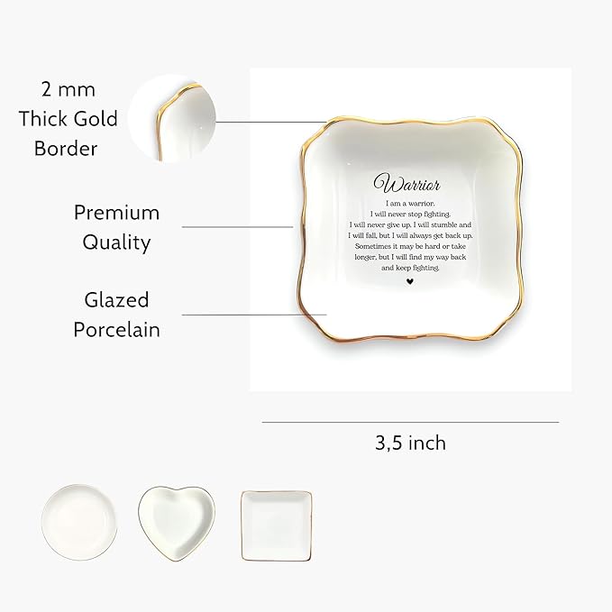 HatafaFurni Ring Dish Holder For Mom, Mother's Day Gifts for Aunt, Sister Godmother Friend Gifts, Men Ring Dish For Dad, Bridesmaid Gift, Women Gifts (Friend 2)