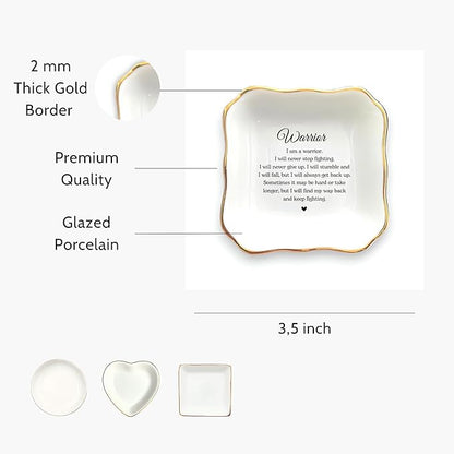 HatafaFurni Ring Dish Holder For Mom, Mother's Day Gifts for Aunt, Sister Godmother Friend Gifts, Men Ring Dish For Dad, Bridesmaid Gift, Women Gifts (Friend 2)