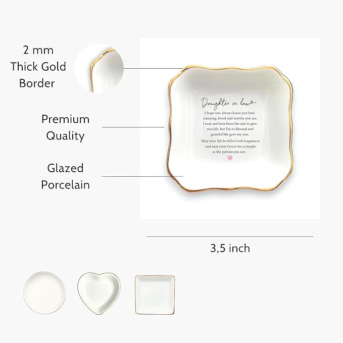 Daughter in Law Gift, Ring Dish, Jewelry Dish, Present for Daughter in Law, Daughter in Law Birthday Gift, Bonus Daughter Gift, Future Daughter Gift from Mother in Law, to My Daughter On Wedding Day