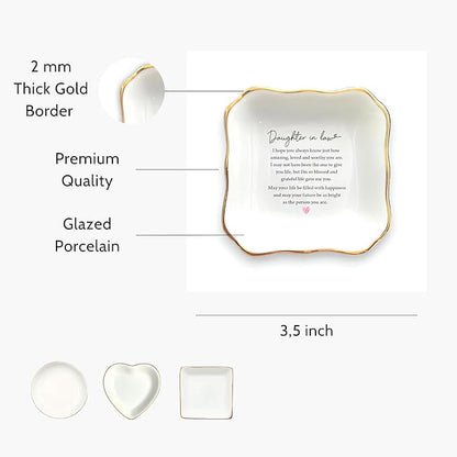 Daughter in Law Gift, Ring Dish, Jewelry Dish, Present for Daughter in Law, Daughter in Law Birthday Gift, Bonus Daughter Gift, Future Daughter Gift from Mother in Law, to My Daughter On Wedding Day