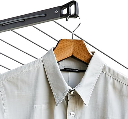 JS HANGER A Shape Clothes Drying Rack Folding Outdoor Clothesline, Heavy Duty Stainless Steel Laundry Drying Rack, Foldable Portable Clothing Dryer 46 Feet
