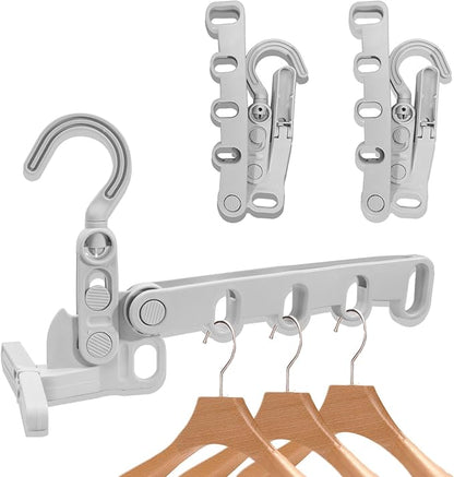 3Pcs Folding Clothes Drying Rack Clothing, Clothes Drying Rack Foldable Hangers for Travel Hangers, Laundry Drying Rack Collapsible, Folding Clothes Hanger,Grey