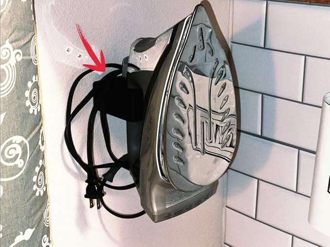 Iron Wall Mount, Universal Design, Modern Look, Made to Fit Clothing Irons, Laundry Room Organization, Laundry Room Essentials, Ironing Board Accessories, Made in Texas, 1 pc.