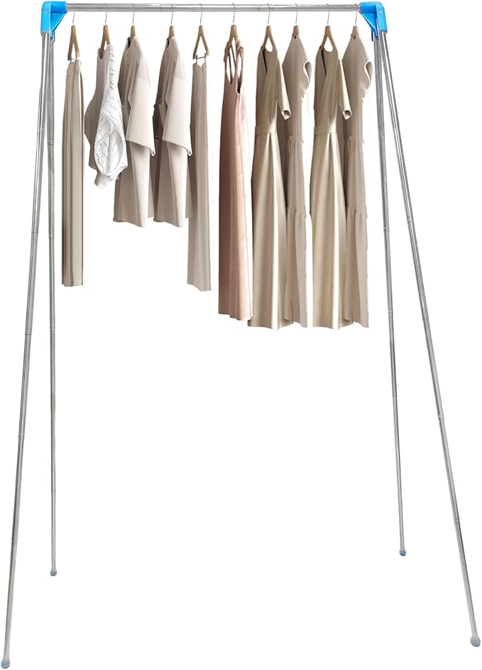 Portable Clothes Drying Rack Travel Garment Rack Clothes Drying Rack Foldable, Stainless Steel Clothes Rack, Compact and Lightweight for Travel, Camping, Laundry, Drying, RV, Indoor, Outdoor
