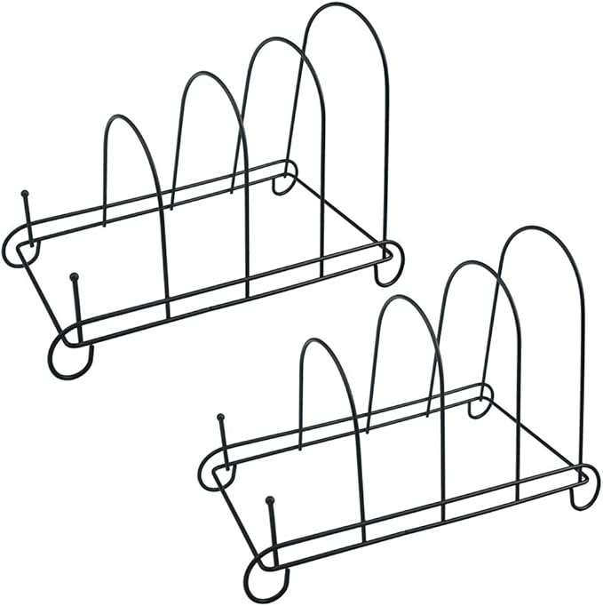 Artliving 4-Tier Metal Scrollwork Dish Rack Plate Rack Display Stand Holder Cabinet Organizer Set of 2