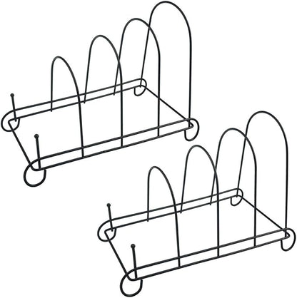 Artliving 4-Tier Metal Scrollwork Dish Rack Plate Rack Display Stand Holder Cabinet Organizer Set of 2