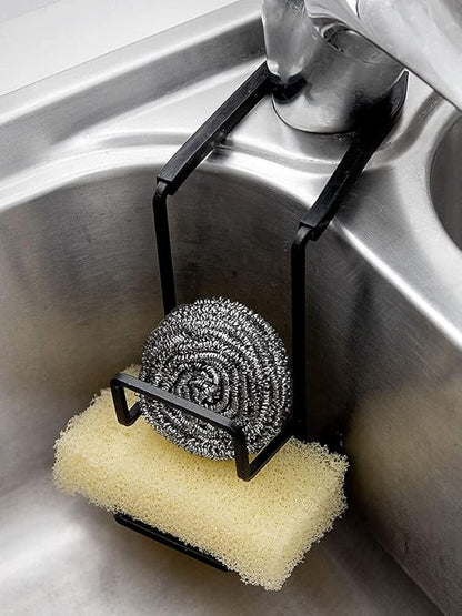 Achoulei Sink Caddy Sink Sponge Holder - Faucet Rack Shower Tray - Kitchen and Bathroom Metal Organizer Hanging Fix Around Faucet