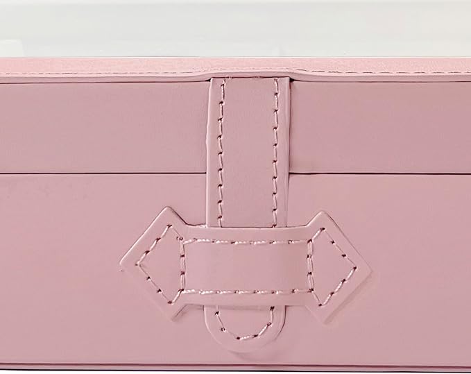 UnionPlus 8-Slots Sunglasses Case Organizer, Eyeglass Glasses Display Holder Collector, Multiple Sunglasses Storage Case, Pink