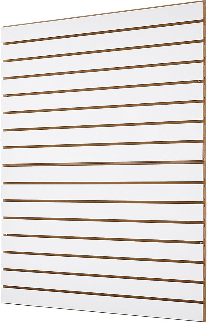 4 x 4 ft Slat Wall Paneling MDF White Garage Slatwall with Modular Design