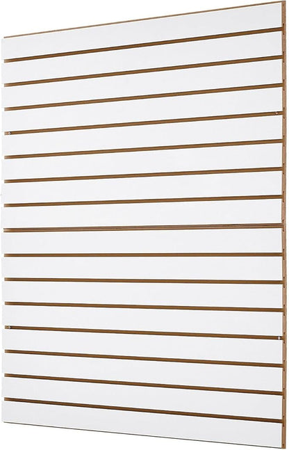 4 x 4 ft Slat Wall Paneling MDF White Garage Slatwall with Modular Design