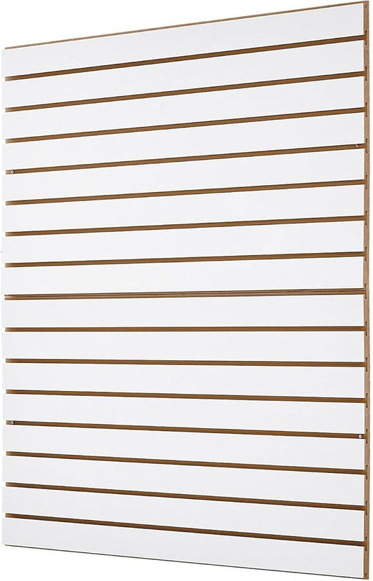4 x 4 ft Slat Wall Paneling MDF White Garage Slatwall with Modular Design