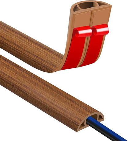 Floor Cord Covers for Wires 10FT Cable Hider Wire Cover Self Adhesive Cord Hider Floor for Offices, Homes, Workshops, Warehouses Cable Cavity 0.39" W x 0.27" H