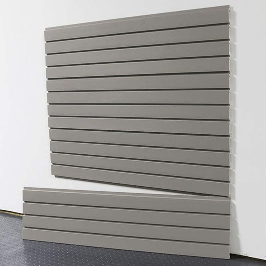 Standard Duty 4' ft. Slatwall Panels (Set of 4 Panels, Covers 16 sq. ft.) (Weathered Grey)
