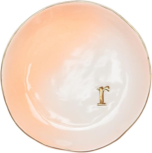 COLLECTIVE HOME - Ceramic Jewelry Tray, Decorative Trinket Dish for Rings Earrings Necklaces Bracelet Watch Keys, Birthday Mother's Day Christmas Gift for Women, 4.75", Colored Surface (R)