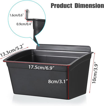 Sumnacon Slatwall Bins 6 Pcs Slatwall Organizer for Garage Plastic Slatwall Storage Bins for Storing Garage Accessories Multiple Stackable Slatwall Tool Organizer for Workshops,Retail Store,Black