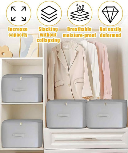 Gaahkai 2 Pack Compression Storage Bags for Bedding, Ultra Space Saving Self Comforter Organizer (21 x 17 x 24, 21 x 17 x 35)