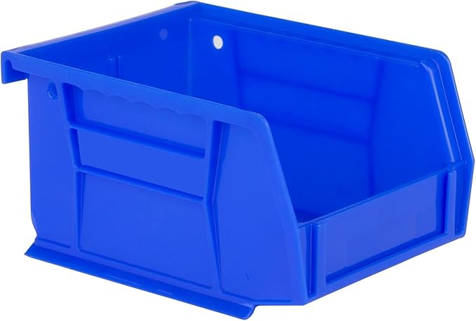 Hudson Exchange 5-1/2" x 4" x 3" (12 Pack) Plastic Stackable Storage Bin and Hanging Container, Blue
