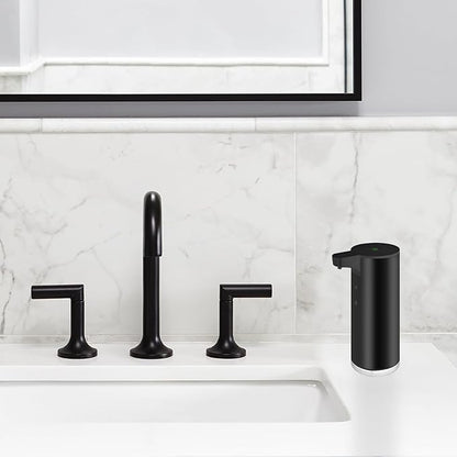 Mamiddle Automatic Soap Dispenser Stainless Steel with Sensor Infrared Soap Dispenser Electric IPX5 Waterproof USB-C Charging Motion Sensor for Kitchen & Bathroom (Black Foam)