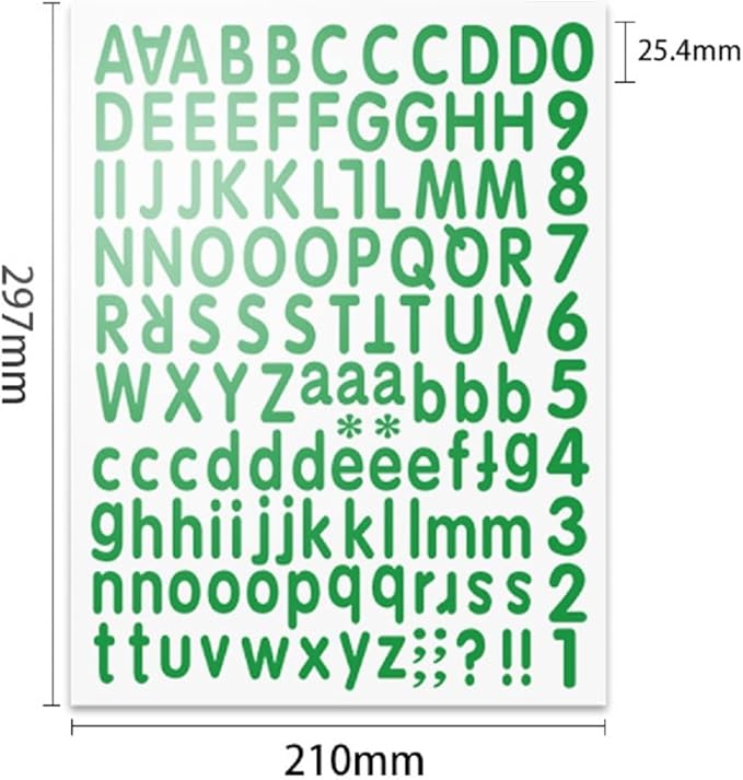 Alphabet Stickers Color Letter 1 Inch Mailbox Numbers Labels Vinyl Self-Adhesive Labels Matte Letter Sticker Waterproof Decorative DIY Stickers