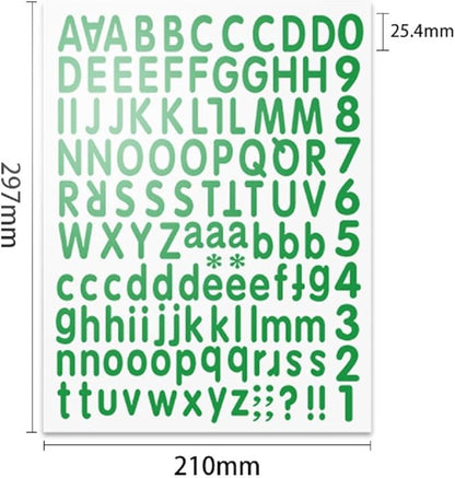 Alphabet Stickers Color Letter 1 Inch Mailbox Numbers Labels Vinyl Self-Adhesive Labels Matte Letter Sticker Waterproof Decorative DIY Stickers