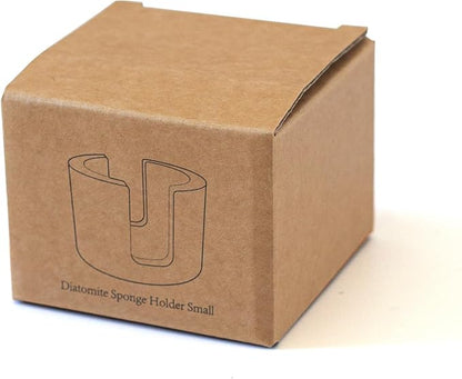 MOPHONICHOME Sponge Holder, Stone Sponge Holder for Kitchen Sink - Diatomite Kitchen Sink Caddy, Quick Dry, Super Absorbent, Modern Design, Brown