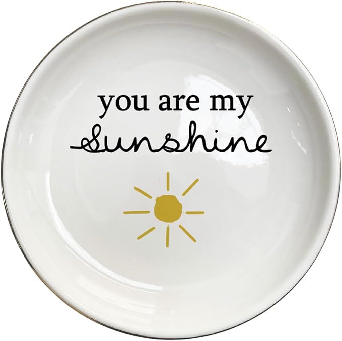 Gift For Mom Grandma Sister Daughter Women Girl, Ceramic Ring Dish, Jewelry Dish, Jewelry Holder, Trinket Tray, Birthday Gift, Mother Present, Wedding Gift, Mother And Daughter, You Are My Sunshine