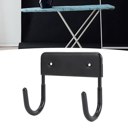 Ironing Board Hanger, Iron Wall Mount Holder for Laundry Rooms,Wall Mounted Iron Board Hook for Laundry Room Organization (Matte Black)