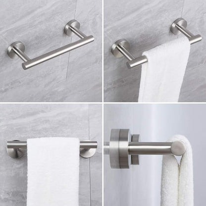 9-Inch Hand Towel Bar SUS304 Stainless Steel Bathroom Towel Holder Kitchen Dish Cloth Hanger RUSTPROOF Wall Mount Brushed Finish