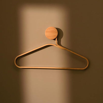GUDEE CAKON Set of 3 Bamboo Hangers – Eco-Friendly, Strong & Durable Clothes Hangers (Natural)