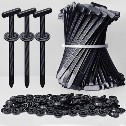 2026 Upgraded Nylon Universal Cable Tie Buckle, Heavy Duty Self-Locking Rivet Zip Ties, Multifunctional Cable Tie Buckle for Car Daily Repair, Home, Office, Garden, Workshop(150Pcs)