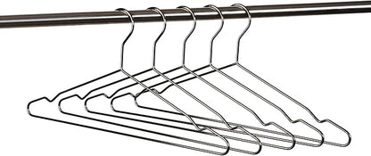 Better to U 17 Inch Black Silver Metal Hanger Adult Clothes 20 Pack, 4.0mm Heavy Duty Shirt Blouse Hanger for Coat Suit, Space Saving Slim Wire Hanger for Camisole Trousers Dress