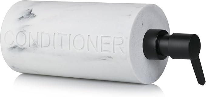 Indecor Home Conditioner Dispenser – Luxurious Refillable Pump Bottle with Embossed Text, Durable Construction for Bathroom and Kitchen
